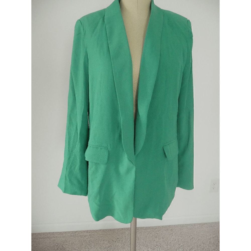 Z Avenue | Green Shawl Lapel Blazer XL - Picture 2 of 10